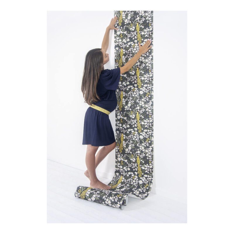 Behang Pauw Bloemen Floral Peacock Lilipinso Vliesbehang Donker Goud Gold QIDDIE.com lili-H0605