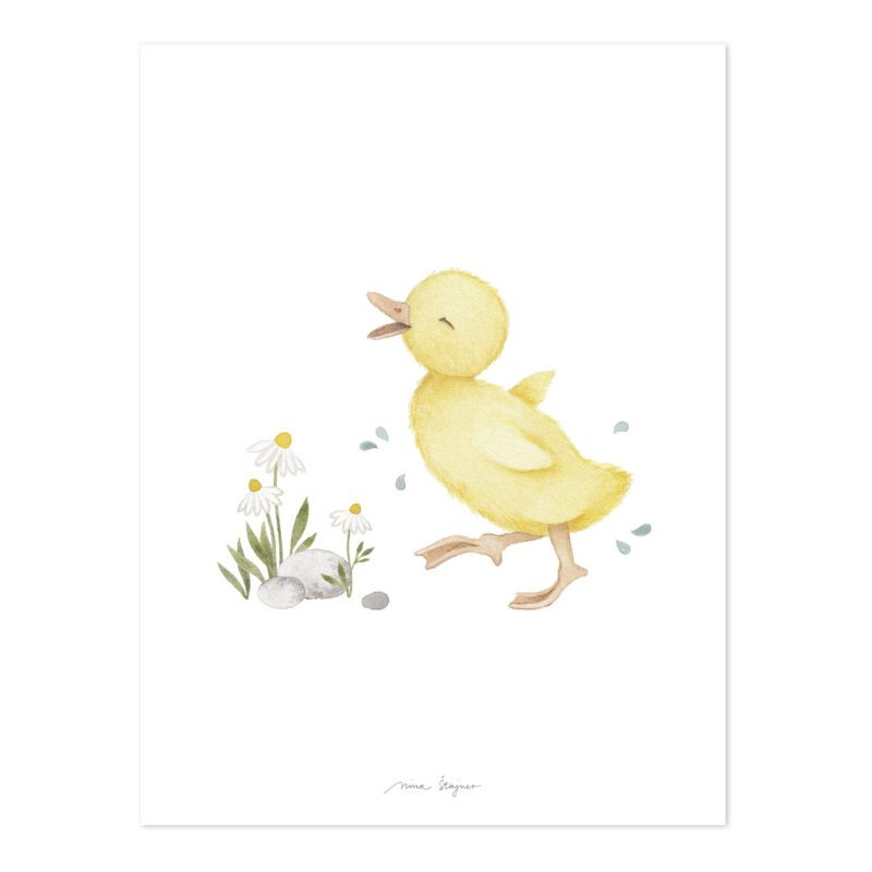 Kuikentje Poster Lucky Ducky Lilipinso Eendje Lief Schattig Baby Kuiken Kinderkamer Babykamer QIDDIE.com lili-P0303