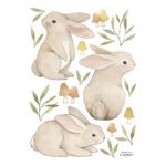 Schattige Konijntjes Muursticker A3 Forest Lilipinso Aankleding Kinderkamer Babykamer Eigen Idee QIDDIE.com lili-S1450