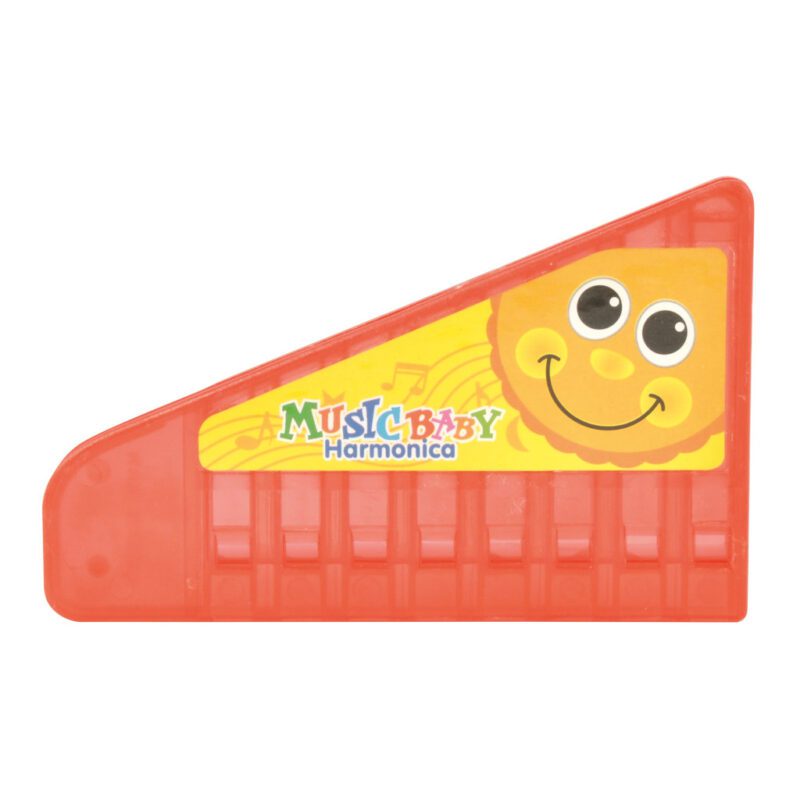 Kinder Mondharmonica Kunststof Rood Kind Peuter Kleuter Kado Cadeau Beloning Presentje edup-130225