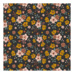 Behang Boeketpatroon donker Capucine Lilipinso Bloemen Bosjes Kinderkamer Huiskamer QIDDIE.com lili-H0666