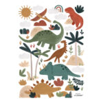 Dinosaurus Muursticker A3 Sunny Lilipinso Dinosaurus Muursticker A3 Sunny Lilipinso Aarde Tinten Jongen Kinder Kamer Muur Decoratie lili-S1519