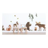 Grote Bosdieren Muursticker XL Norwood Lilipinso Muur Decoratie Kinderkamer Dieren Uit Bos Herkenbaar Schattig Groot lili-S1511