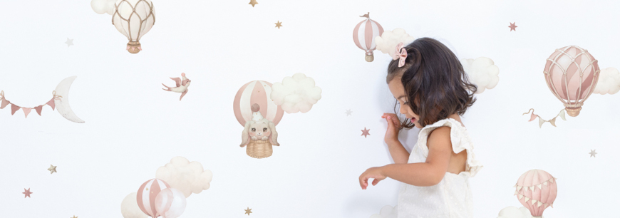 Lilipinso Collectie Selene Jongen Meisje Babykamer Kinderkamer Behang Aankleding 870 x 290