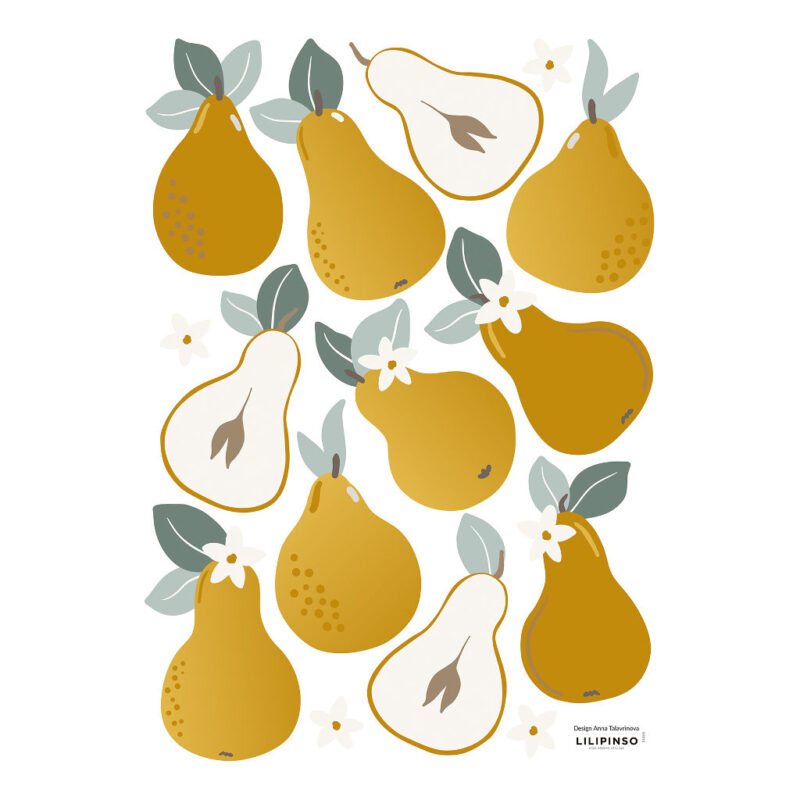 Peren Muursticker A3 Louise Lilipinso Decoratie Kamer Peuter Kleuter Kind Fruit Pear Lili-S1466