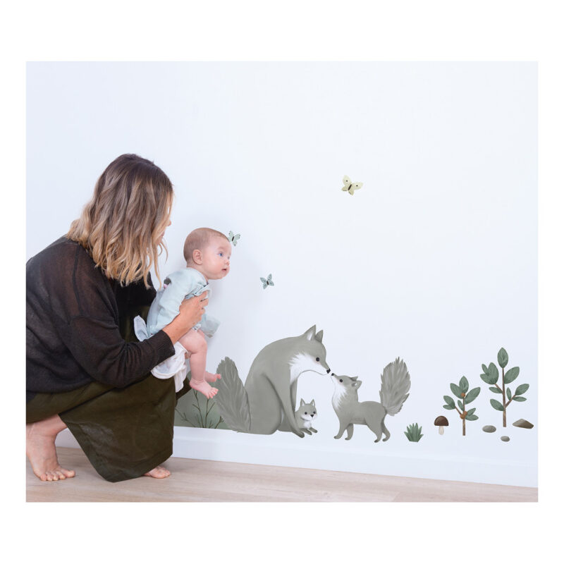 Wolven Muursticker XXL Kharu Lilipinso Wolfs Wolf Dier Natuur Bos Decoratie Aankleding Kinderkamer lili-S1483