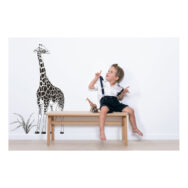 Zwart Wit Giraf Muursticker XXl Black Majik Lilipinso Grote Giraffe Jongen Meisje Kind Groot Aankleding Thema Dieren Back White lili-S1454