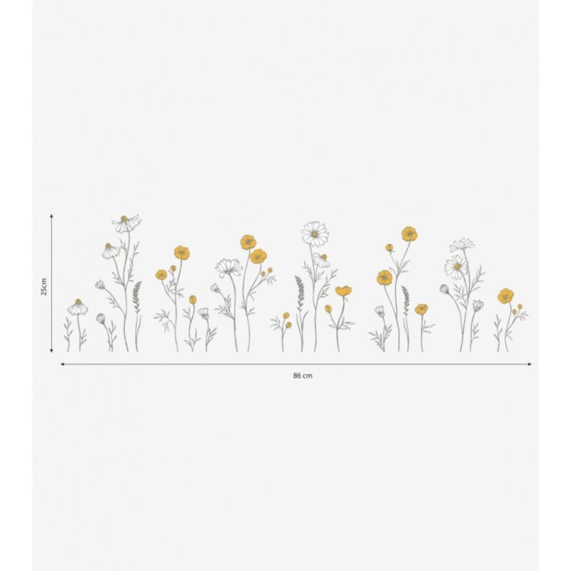 KAMILLE Muurstickers Kamille bloemen S1376 1024 x 1024 Lilipinso 1