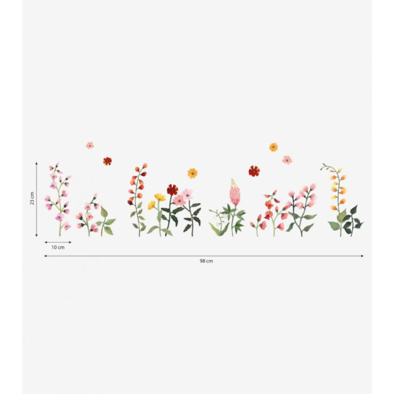 QUEYRAN Muurstickers Mooie bloemen S1447 1024 x 1024 Lilipinso muurdecoratie