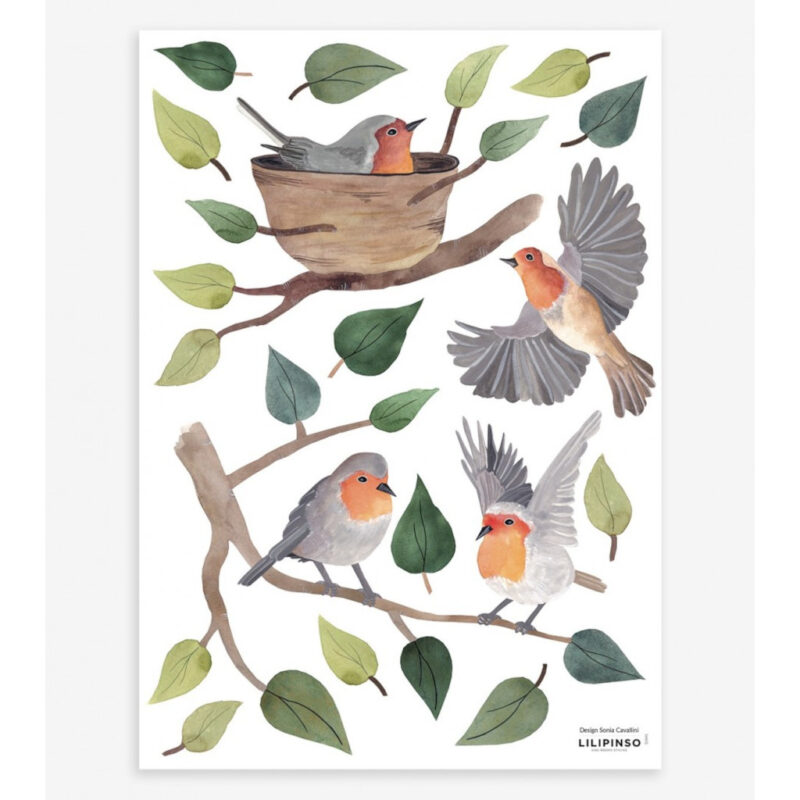 QUEYRAN Muurstickers Vogels en takken S1441 1024 x 1024 Lilipinso