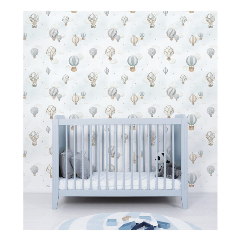 Heteluchtballonnen Blauw Behang | Selene | Lilipinso