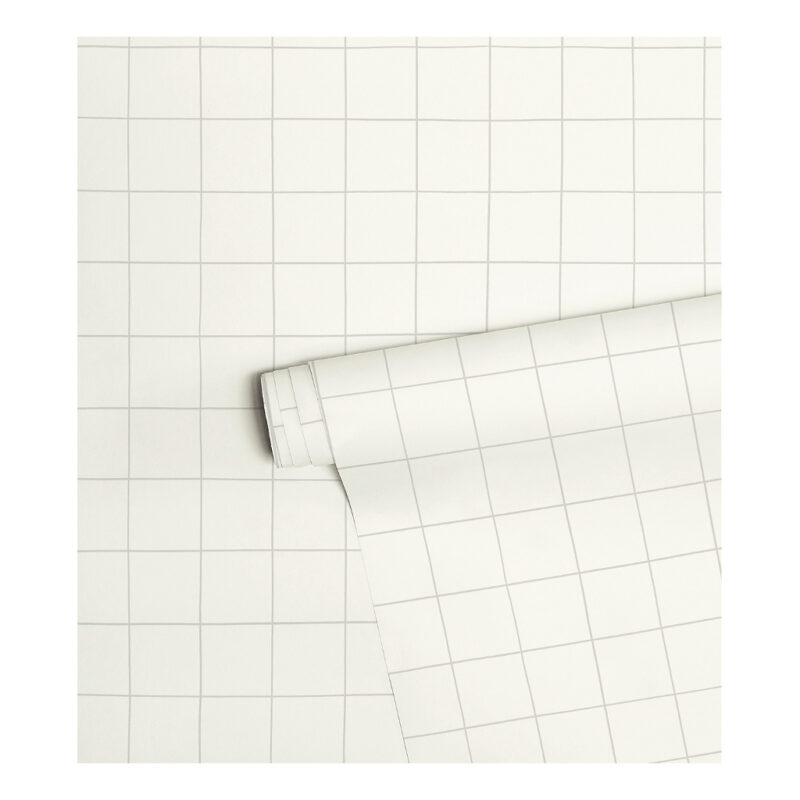 Lichtgrijs Raster Behang | Minima | Lilipinso