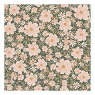 Bloemen Donkergroene Achtergrond Behang | Eleonore | Lilipinso
