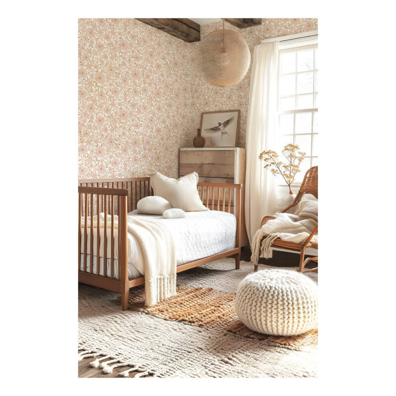 Bloemen Witte Achtergrond Behang | Eleonore | Lilipinso