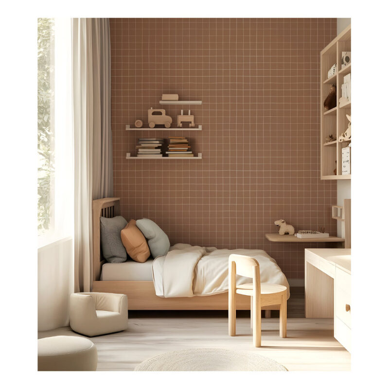 Sienna Raster Grid Behang | Minima | Lilipinso