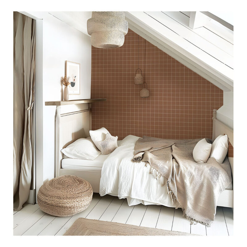 Sienna Raster Grid Behang | Minima | Lilipinso