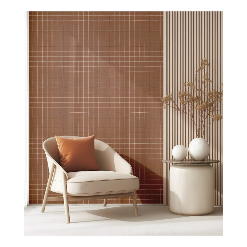 Sienna Raster Grid Behang | Minima | Lilipinso
