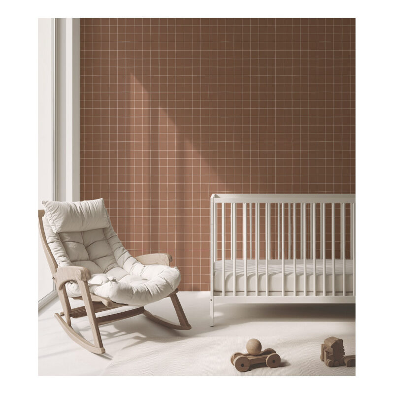 Sienna Raster Grid Behang | Minima | Lilipinso